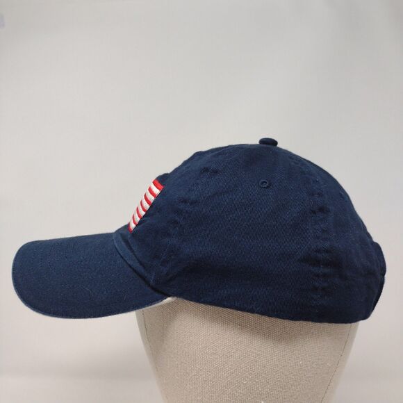 American Flag Strapback Hat Blue OSFA Adjustable Embroidered Patriotic Sweda - Picture 3 of 8